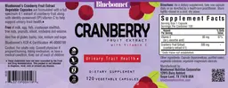 Label for Cranberry Fruit Extract with Vitamin C