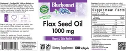Label for Flax Seed Oil 1000 mg