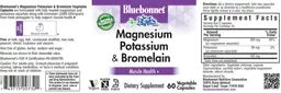 Label for Magnesium Potassium & Bromelain