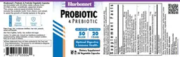 Label for Probiotic & Prebiotic 50 Billion