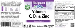 Label for Vitamin C, D3 & Zinc