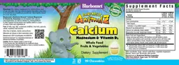 Label for Calcium Magnesium & Vitamin D3 Vanilla Frosting Flavor
