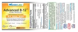 Label for Advanced B-12 Sublingual