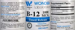 Label for B-12 1000 mcg