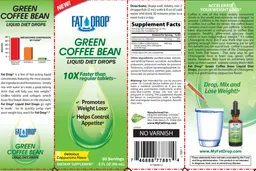 Green Coffee Bean Liquid Diet Drops Delicious Cappuccino Flavor