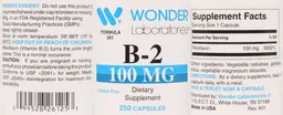 Label for B-2 100 mg