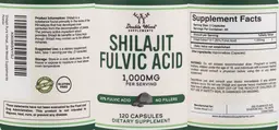 Label for Shilajit Fulvic Acid 1,000 mg