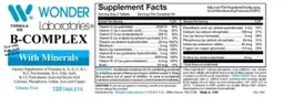 Label for B-Complex with Minerals
