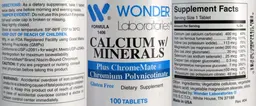 Label for Calcium w/ Minerals