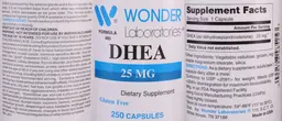 Label for DHEA 25 mg