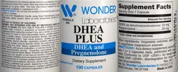 Label for DHEA Plus