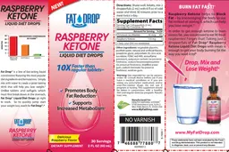 Label for Raspberry Ketone Liquid Diet Drops