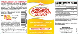 Label for Garcinia Cambogia Extract