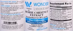 Label for Horse Chestnut Extract