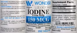 Label for Iodine from Kelp 150 mcg