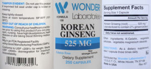 Korean Ginseng 525 mg