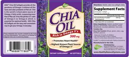 Label for Chia Oil