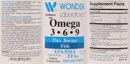 Label for Omega 3 6 9