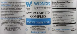 Label for Saw Palmetto Complex