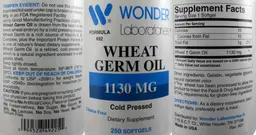 Label for Wheat Germ Oil 1130 mg