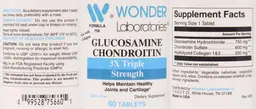 Label for Glucosamine Chondroitin 3X Triple Strength