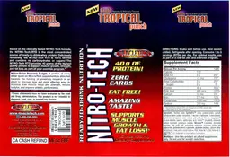 Label for Nitro-Tech Exotic Tropical Punch