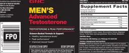 Label for Advanced Testosterone