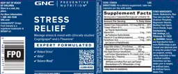 Label for Stress Relief