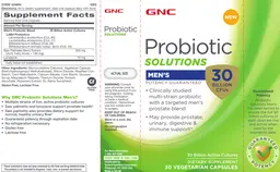 Label for Probiotic Solutions Men's 30 Billion CFUs
