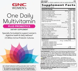Label for One Daily Multivitamin plus Probiotics