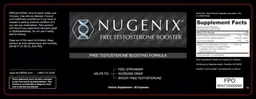 Label for Free Testosterone Booster
