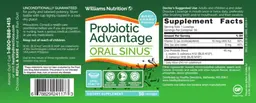 Label for Probiotic Advantage Oral Sinus