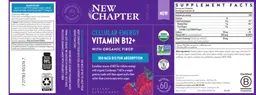 Label for Vitamin B12+ Raspberry Flavored
