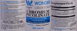 Label for Chromium Picolinate