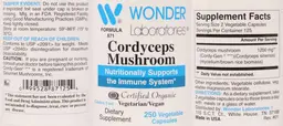 Label for Cordyceps Mushroom