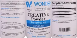 Label for Creatine Powder