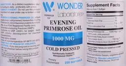 Label for Evening Primrose Oil 1000 mg