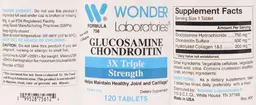 Label for Glucosamine Chondroitin 3X Triple Strength