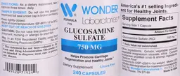 Label for Glucosamine Sulfate 750 mg