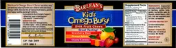 Label for Kid's Omega Burst DHA Fruit Chews