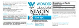Label for Niacin Time Release 500 mg