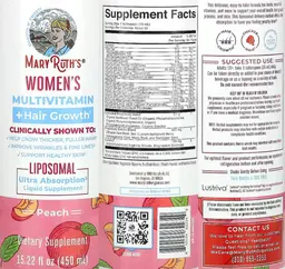 Label for Women's Multivitamin Peach