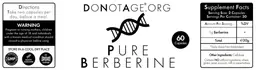 Label for Pure Berberine