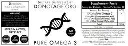 Label for Pure Omega 3