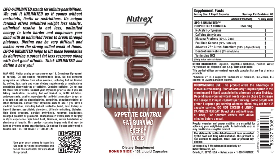 Label for Lipo 6 Unlimited