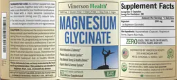 Label for Magnesium Glycinate