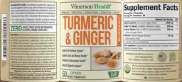 Label for Turmeric & Ginger
