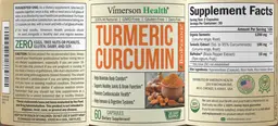 Label for Turmeric Curcumin