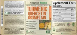 Label for Turmeric Quercetin Bromelain