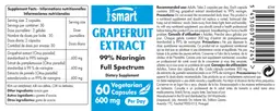 Label for Grapefruit Extract 600 mg